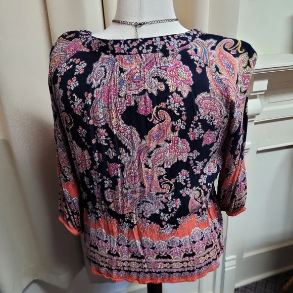 Bila XL Paisley Print Top Made In India - Picture 3 of 9